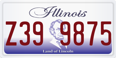 IL license plate Z399875