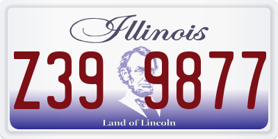 IL license plate Z399877