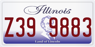 IL license plate Z399883