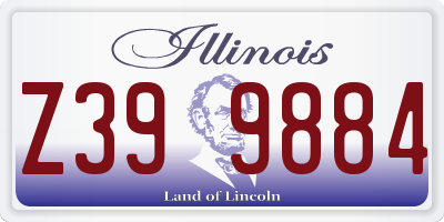 IL license plate Z399884