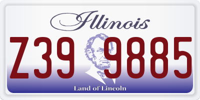IL license plate Z399885