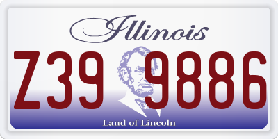 IL license plate Z399886