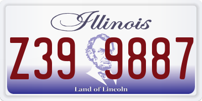 IL license plate Z399887