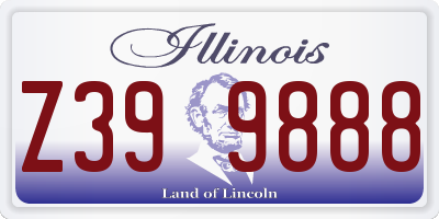 IL license plate Z399888