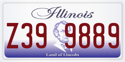 IL license plate Z399889