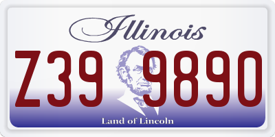 IL license plate Z399890