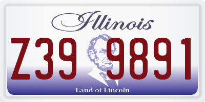 IL license plate Z399891