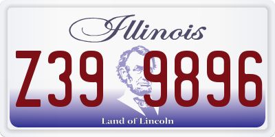 IL license plate Z399896
