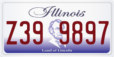 IL license plate Z399897