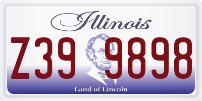 IL license plate Z399898