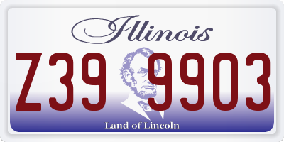 IL license plate Z399903