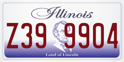 IL license plate Z399904