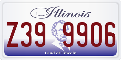 IL license plate Z399906