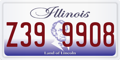 IL license plate Z399908