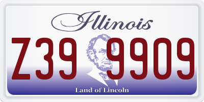 IL license plate Z399909