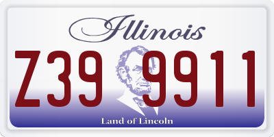 IL license plate Z399911