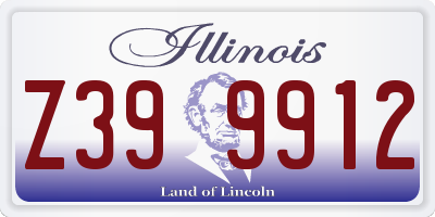 IL license plate Z399912