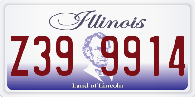 IL license plate Z399914