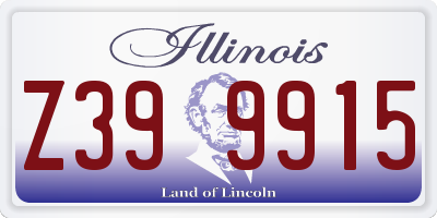 IL license plate Z399915