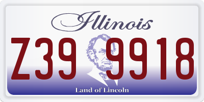 IL license plate Z399918