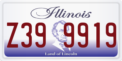 IL license plate Z399919