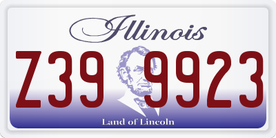 IL license plate Z399923