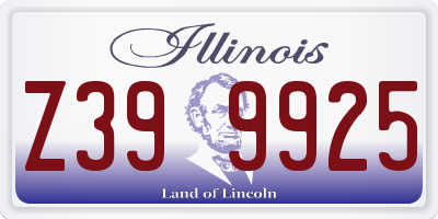 IL license plate Z399925