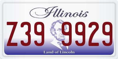 IL license plate Z399929