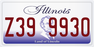IL license plate Z399930