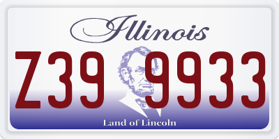IL license plate Z399933