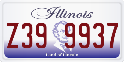 IL license plate Z399937