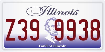 IL license plate Z399938
