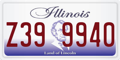 IL license plate Z399940