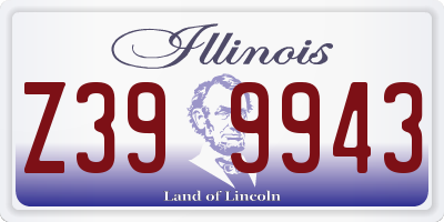 IL license plate Z399943