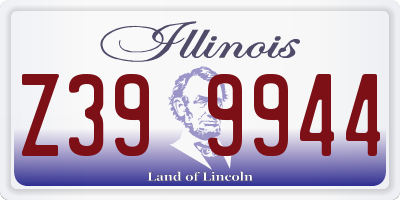 IL license plate Z399944
