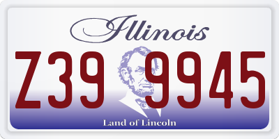 IL license plate Z399945