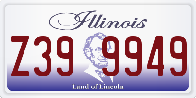 IL license plate Z399949
