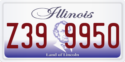 IL license plate Z399950