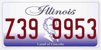 IL license plate Z399953