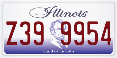 IL license plate Z399954