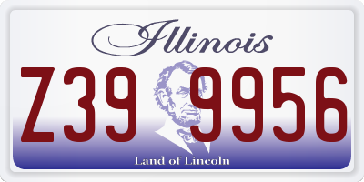 IL license plate Z399956