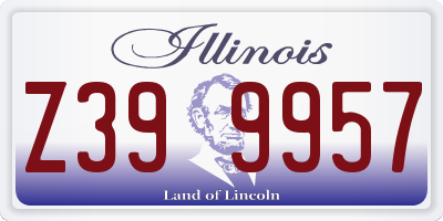 IL license plate Z399957