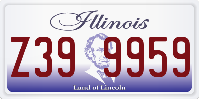 IL license plate Z399959