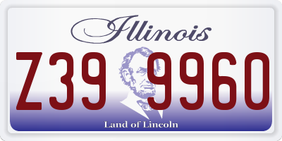 IL license plate Z399960