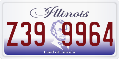 IL license plate Z399964