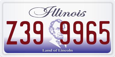 IL license plate Z399965