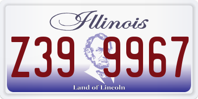 IL license plate Z399967