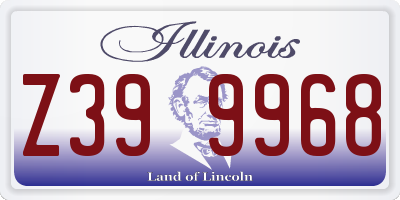 IL license plate Z399968