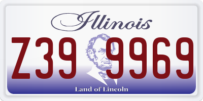 IL license plate Z399969