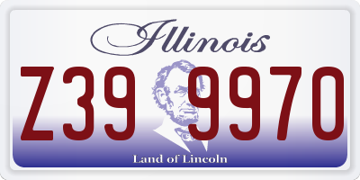 IL license plate Z399970